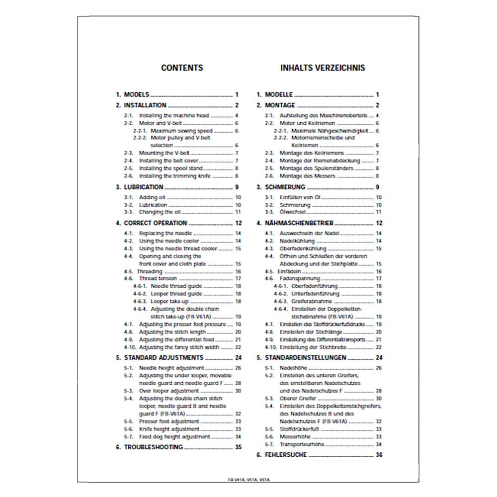 Brother FB-V41A Instruction Manual image # 117201