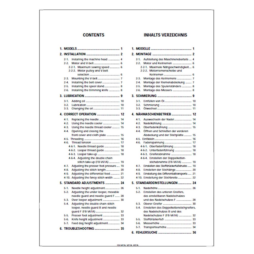 Brother FB-V51A Instruction Manual image # 117200