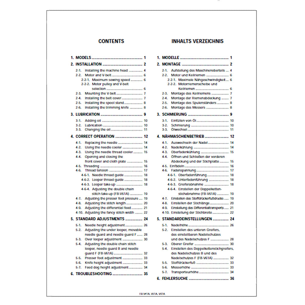 Brother FB-V61A Instruction Manual image # 117203