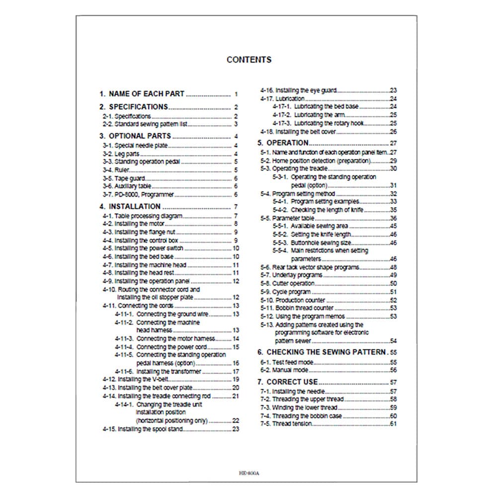 Brother HE-800A Instruction Manual image # 117206