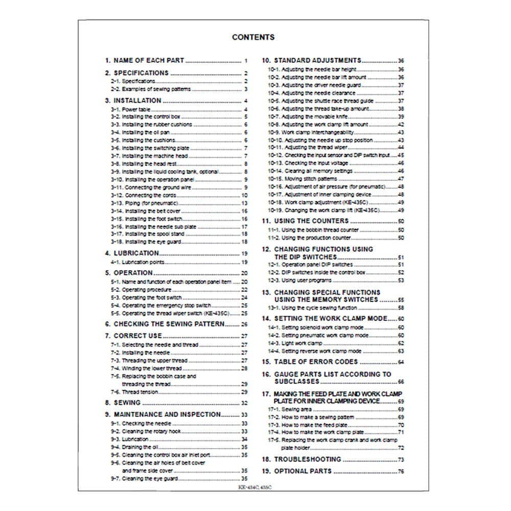 Brother KE-435C Instruction Manual image # 117298