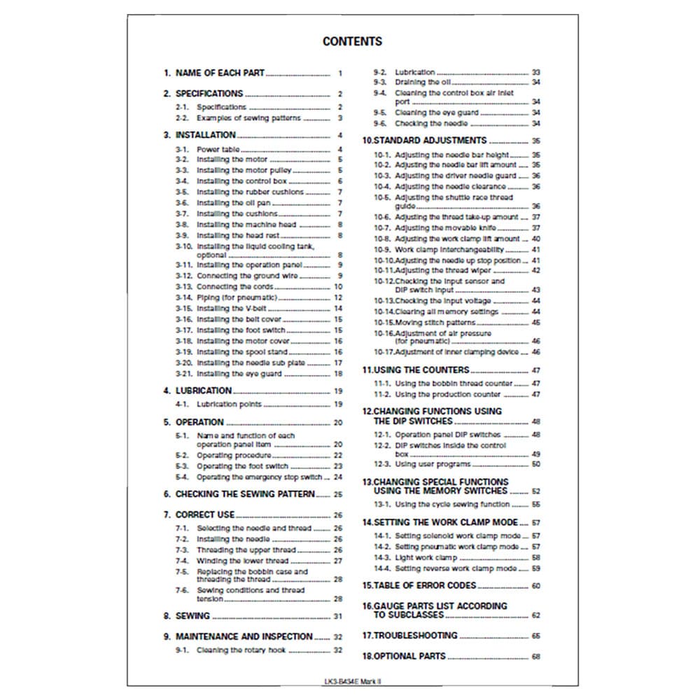 Brother LK3-B434E Mark II Instruction Manual image # 115272