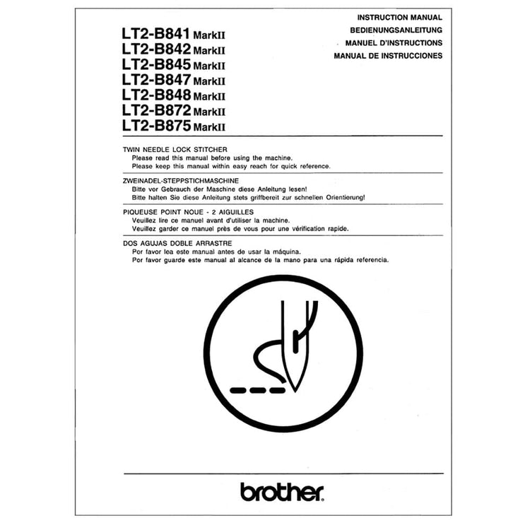 Brother LT2-B841 Mark II Instruction Manual image # 117480