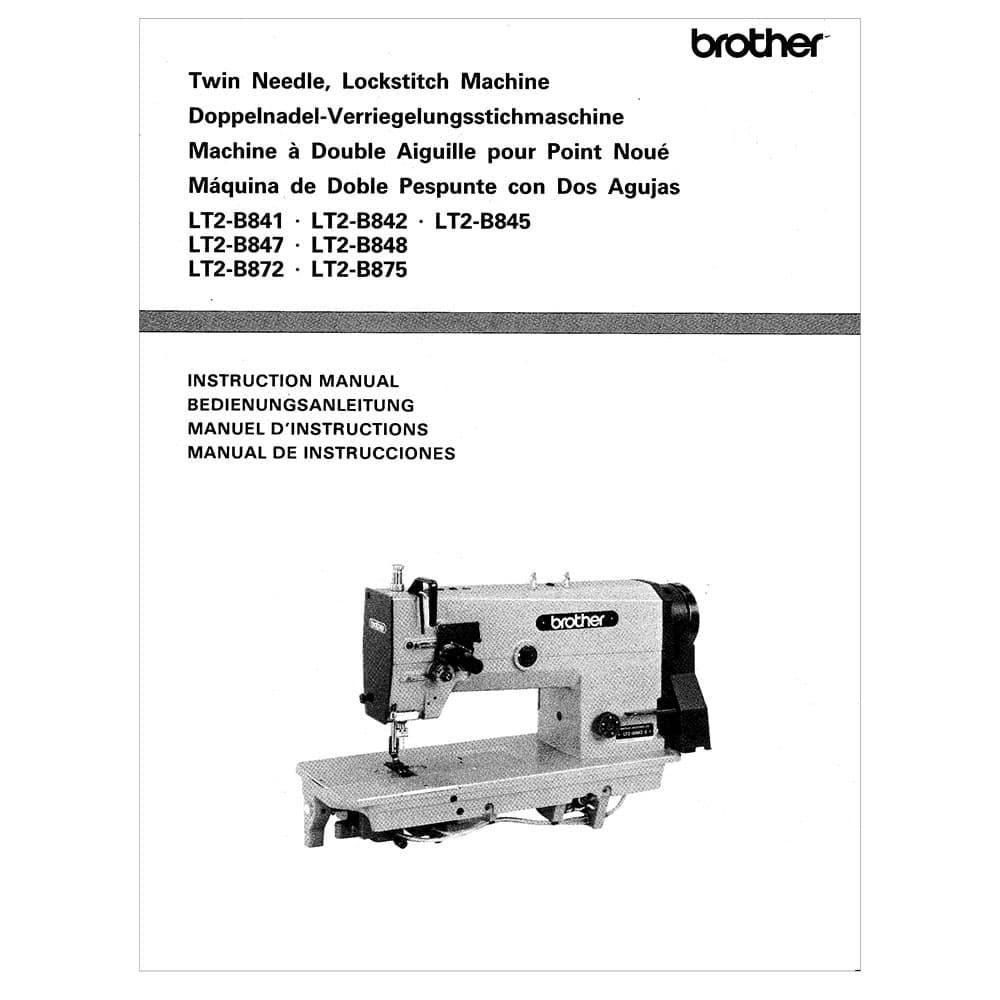 Brother Lockstitch LT2-B845 Instruction Manual image # 117490