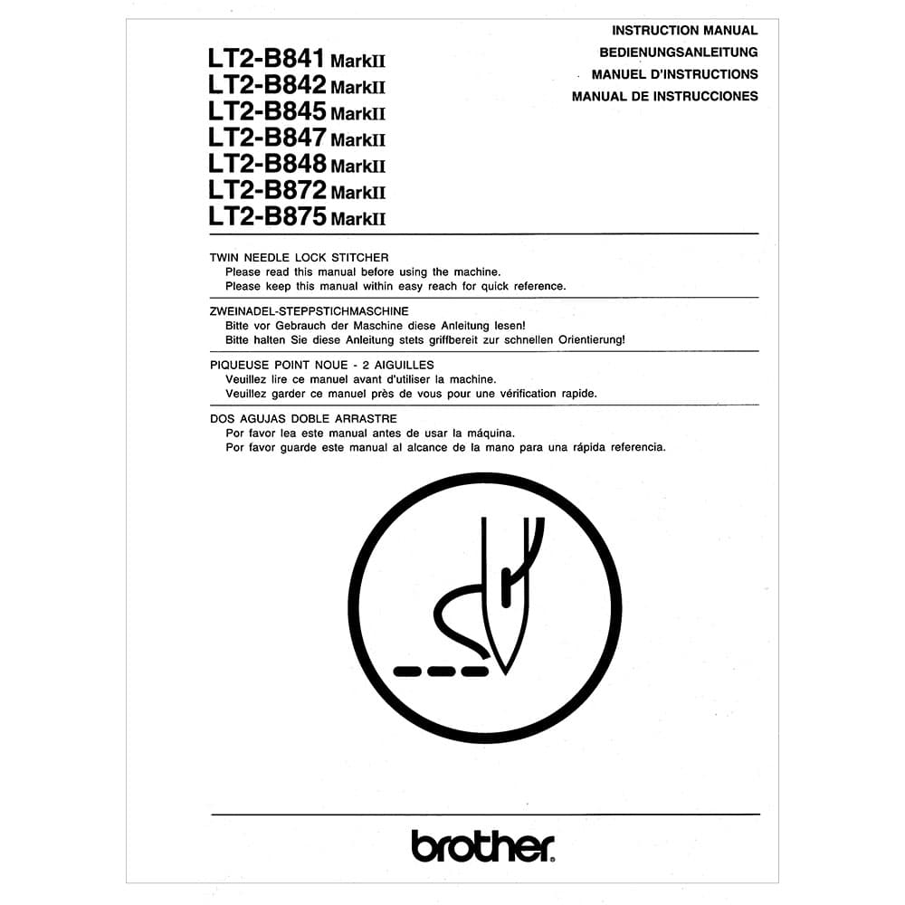 Brother LT2-B875 Mark II Instruction Manual image # 117504