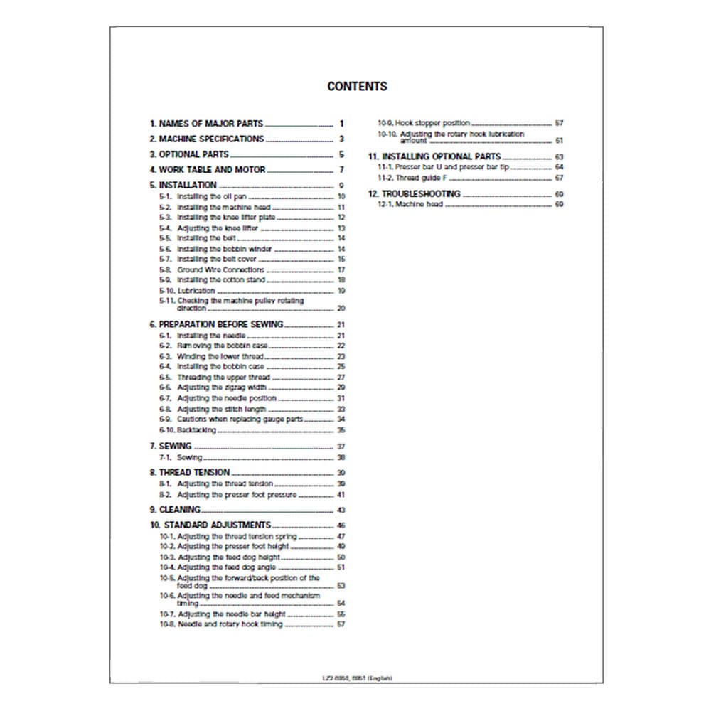 Brother LZ2-B850W Instruction Manual image # 117517