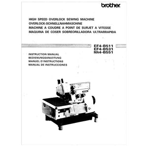 Brother Overlock MA4-B551 Instruction Manual image # 115355