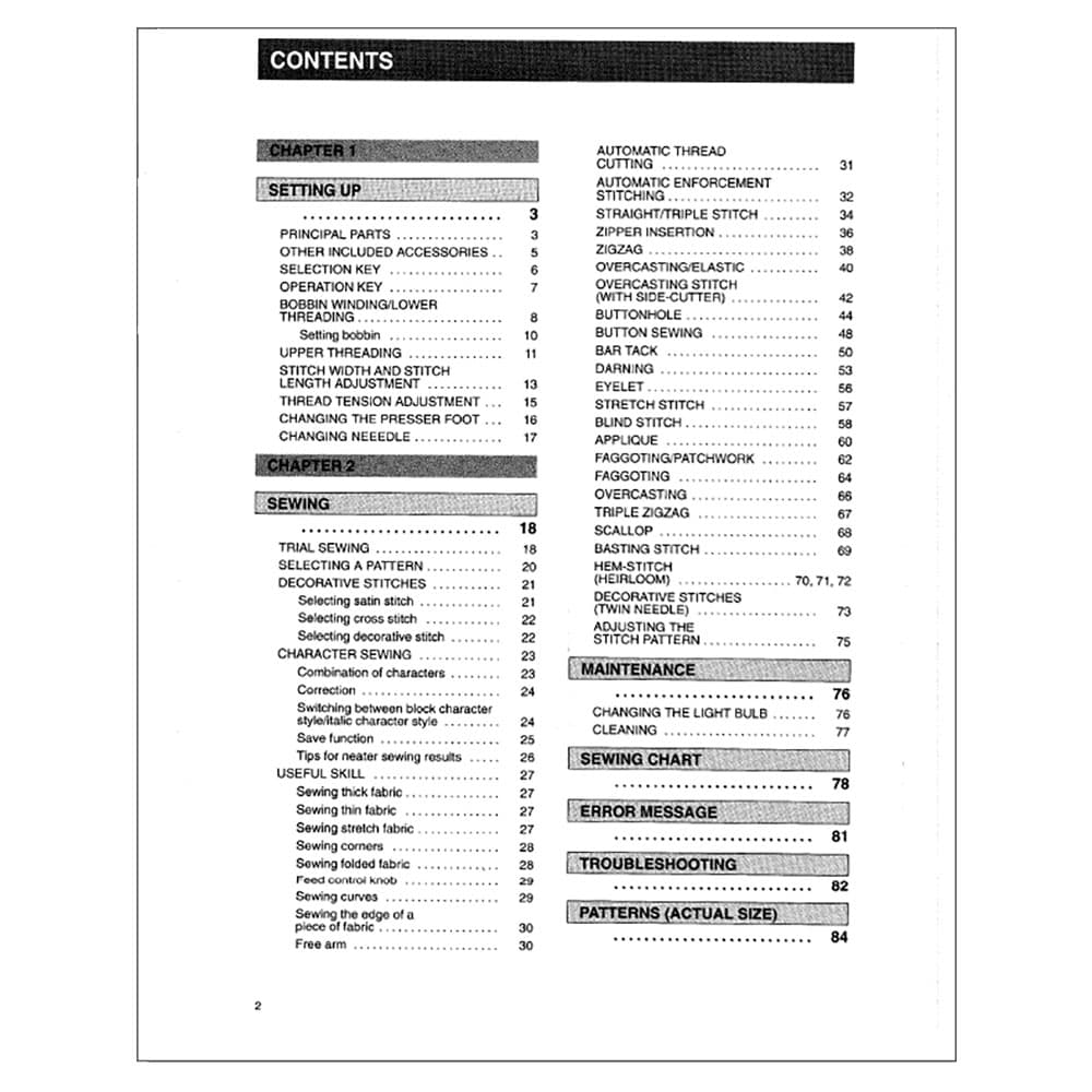 Brother PC-5000 Instruction Manual image # 117543