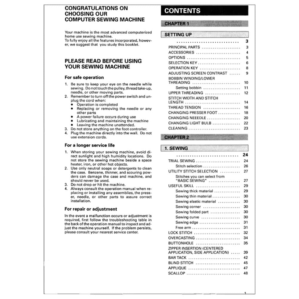 Brother PC-7500 Instruction Manual image # 118358