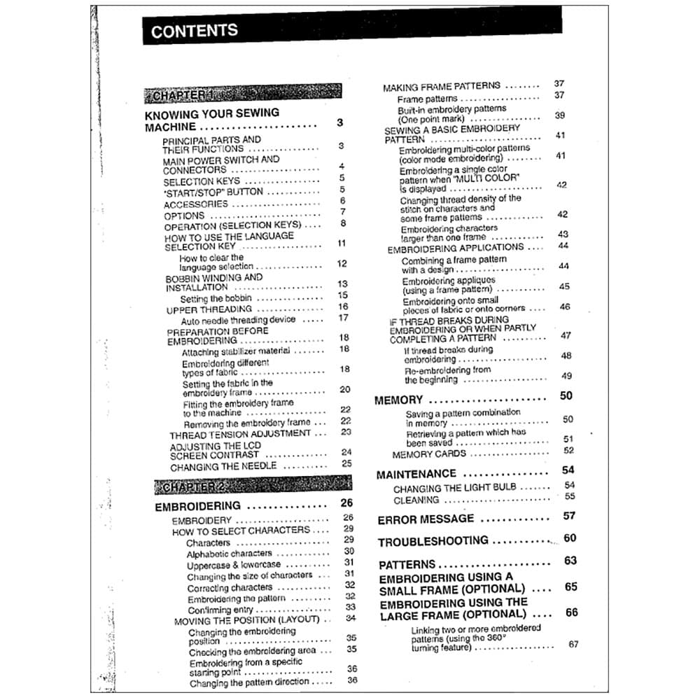 Brother PE-100 Instruction Manual image # 116352
