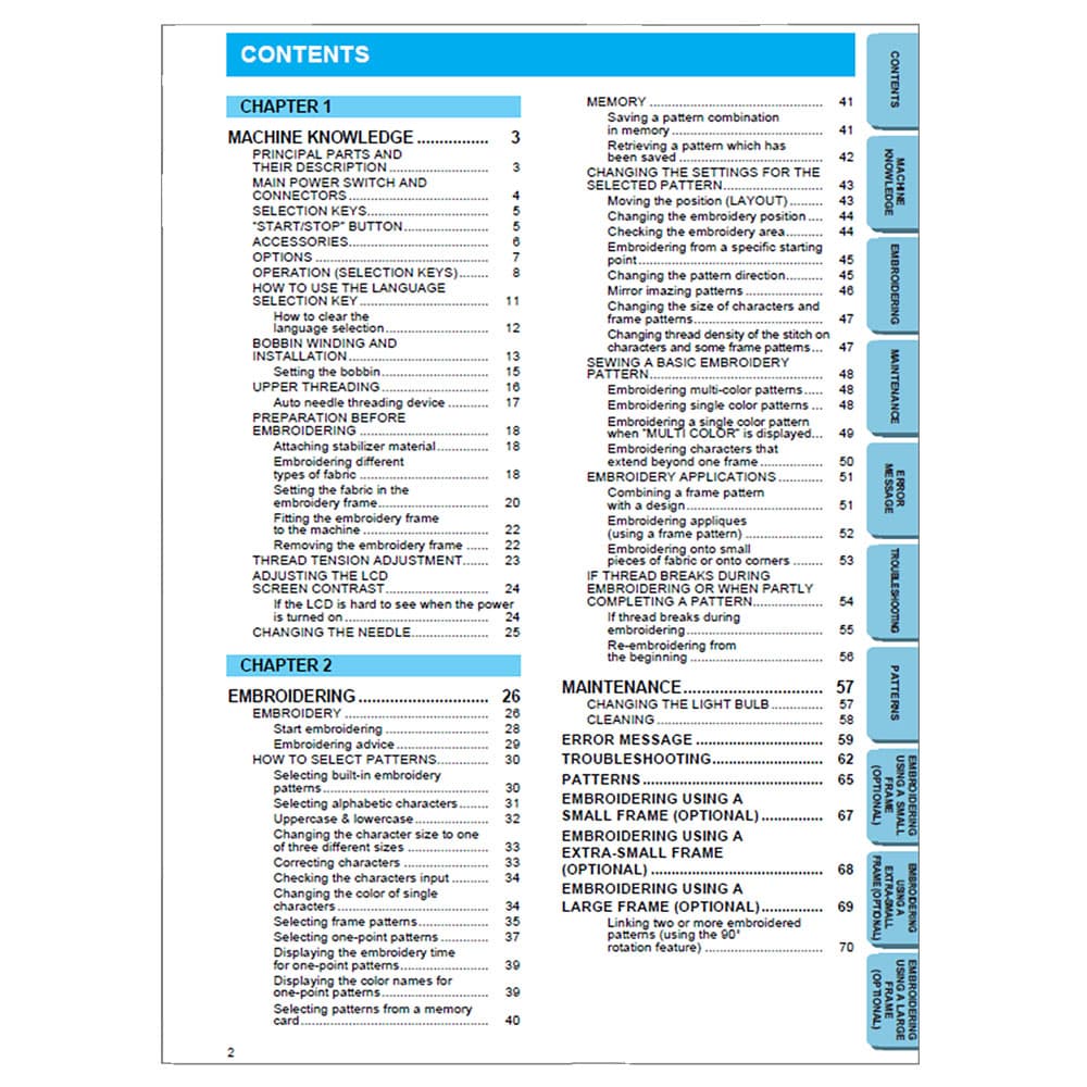 Brother PE-190D Instruction Manual image # 118434
