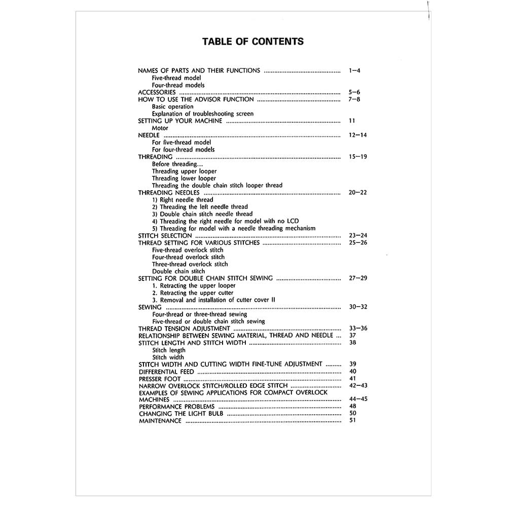 Brother Compact Overlock PL-2000 Instruction Manual image # 117569