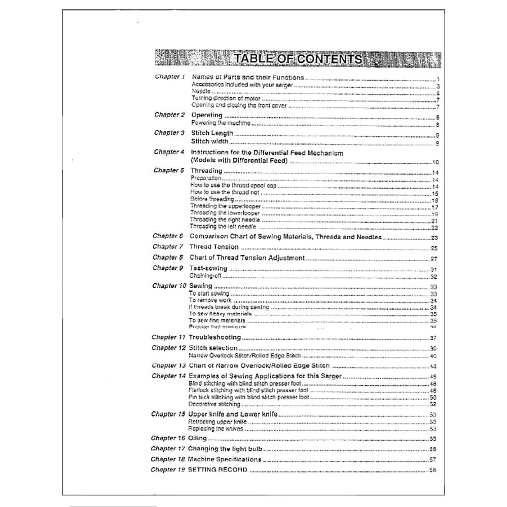 Brother Compact Overlock PL950 Instruction Manual image # 117571
