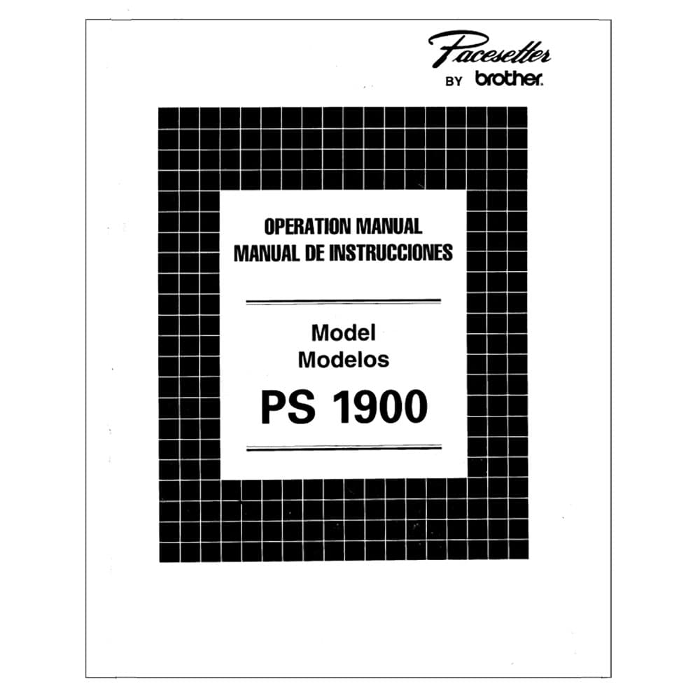 Brother Pacesetter PS-1900 Instruction Manual image # 117607