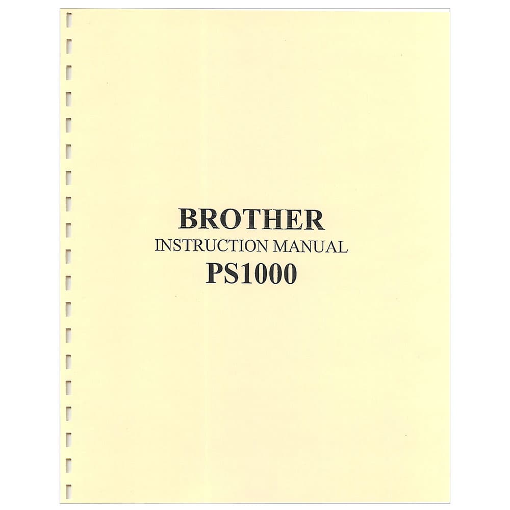 Brother PS1000 Instruction Manual image # 116367