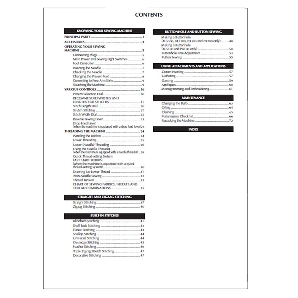 Brother PX-300 Instruction Manual image # 117621