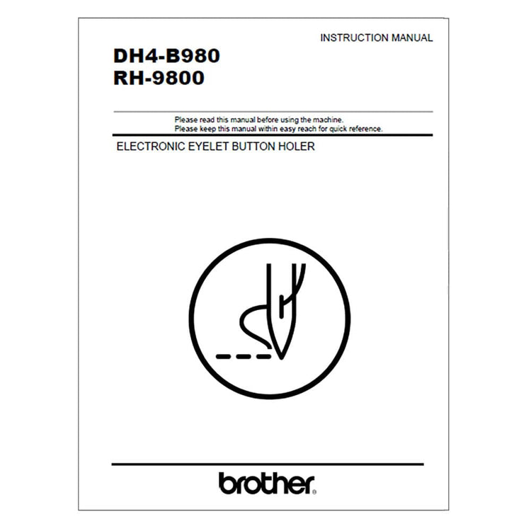 Brother RH-9800 Instruction Manual image # 117628