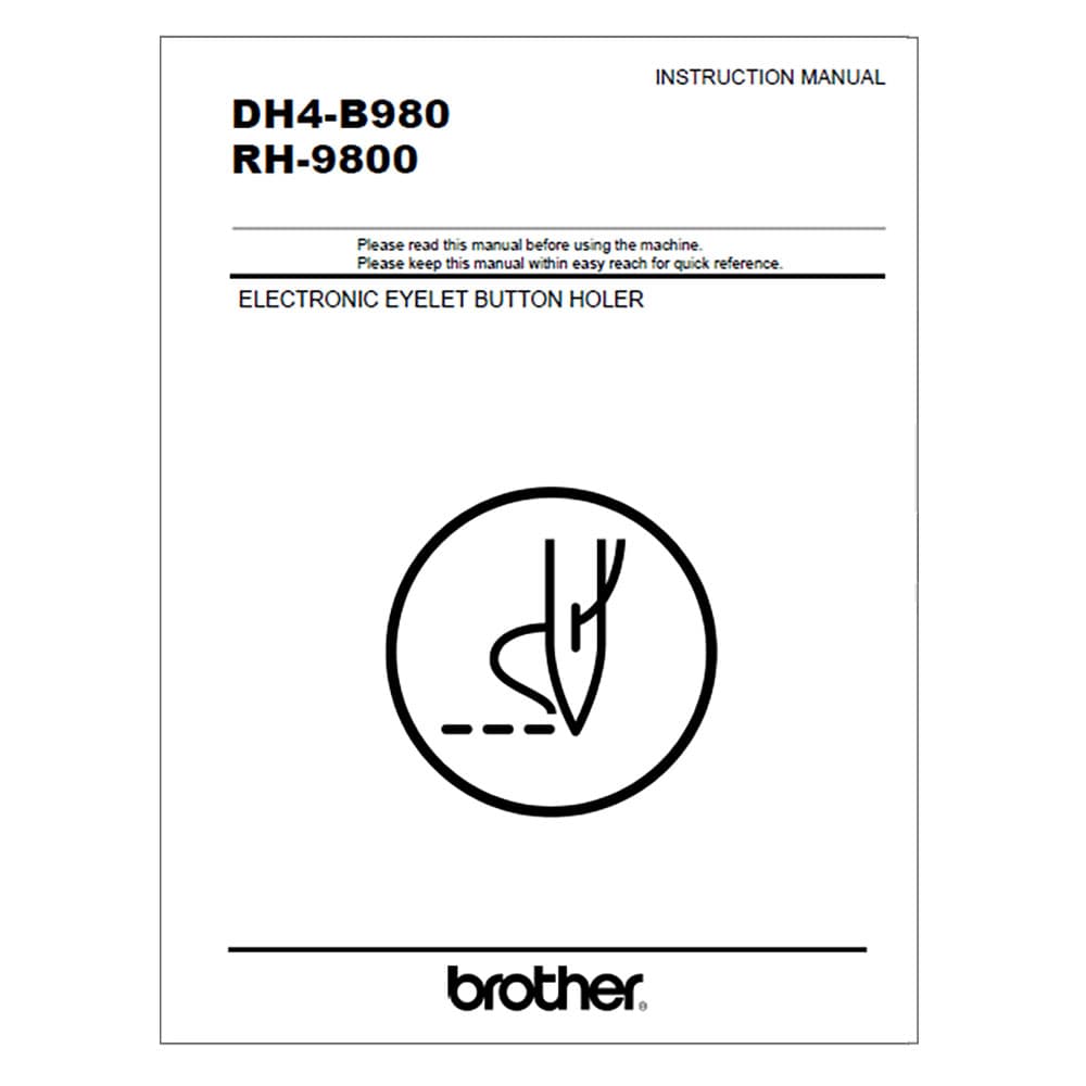 Brother RH-9800 Instruction Manual image # 117628