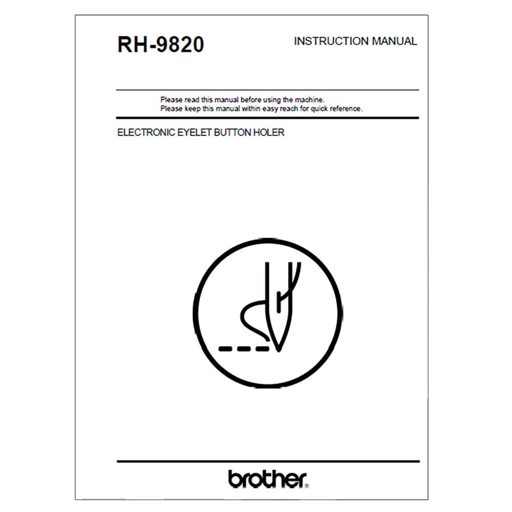 Brother RH-9820 Instruction Manual image # 115375