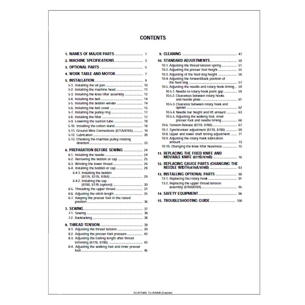 Brother SU-877A Instruction Manual image # 117654