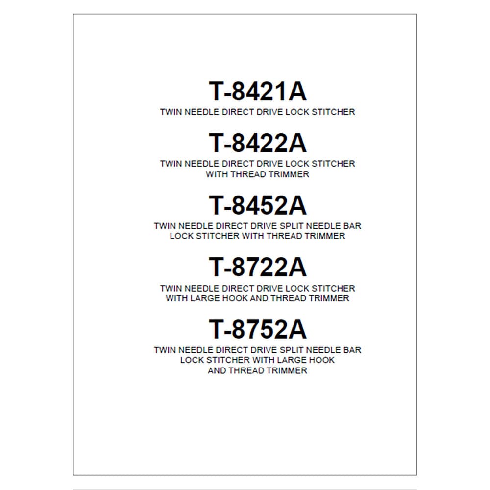 Brother T-8422A Instruction Manual image # 117667