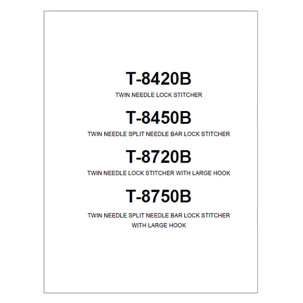 Brother T-8450B Instruction Manual image # 117672