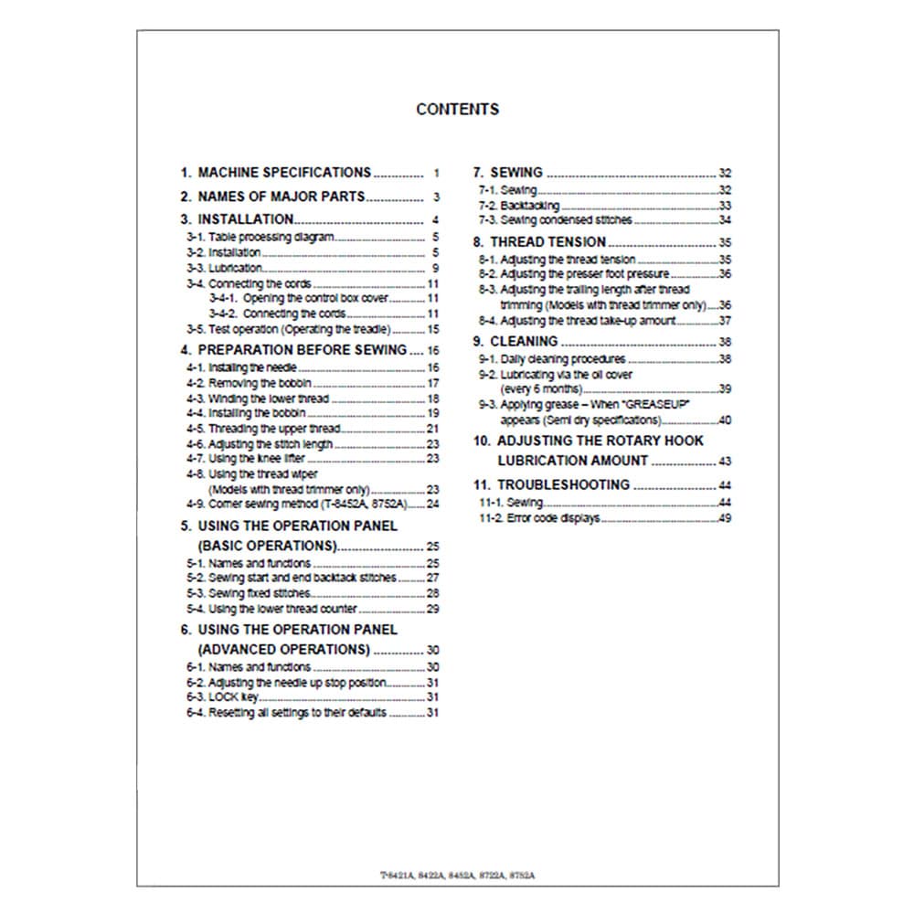 Brother T-8452A Instruction Manual image # 117673