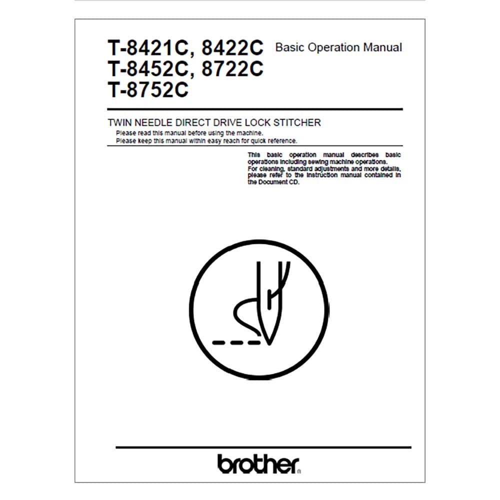8452 Brother T-8452C Instruction Manual