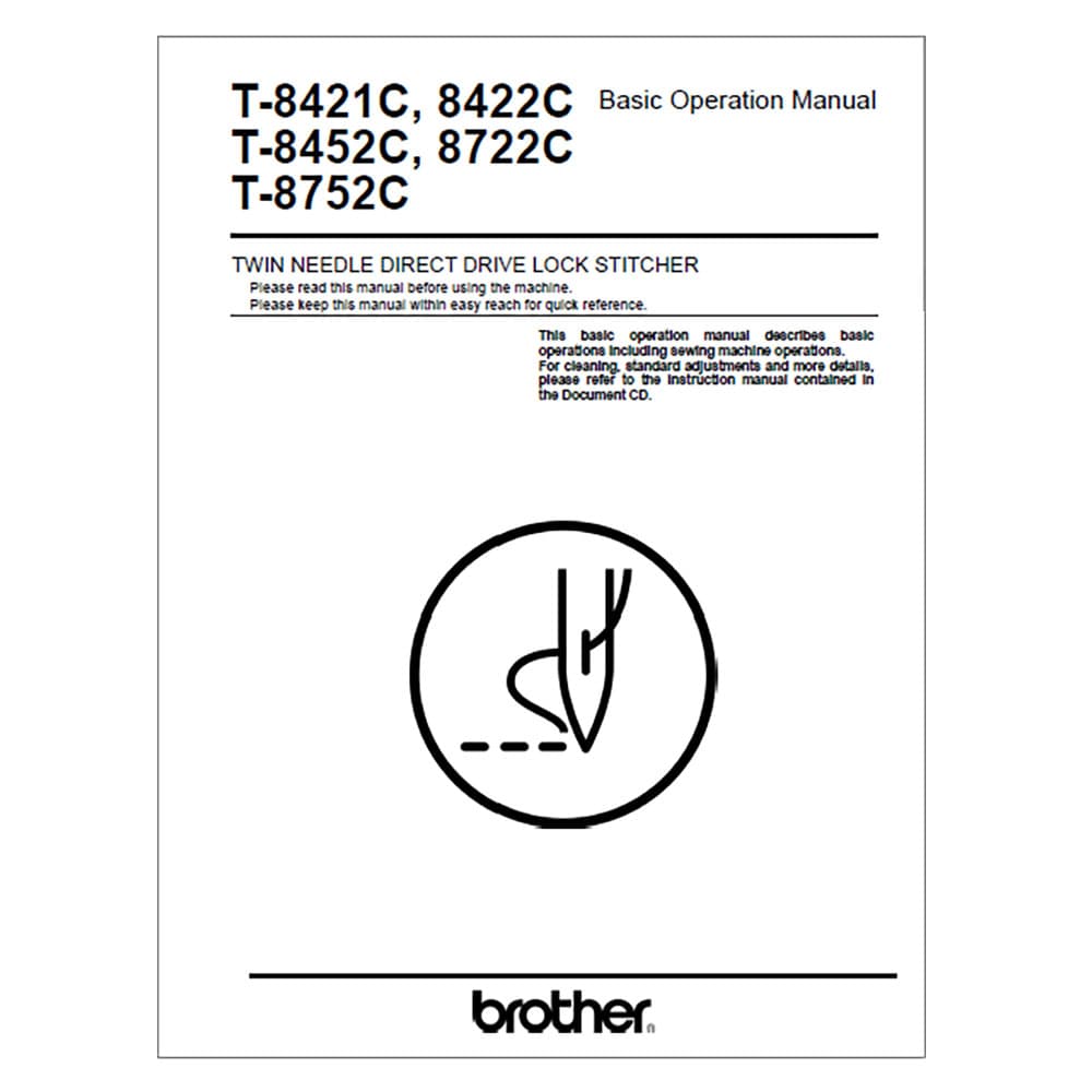 Brother T-8722C Instruction Manual