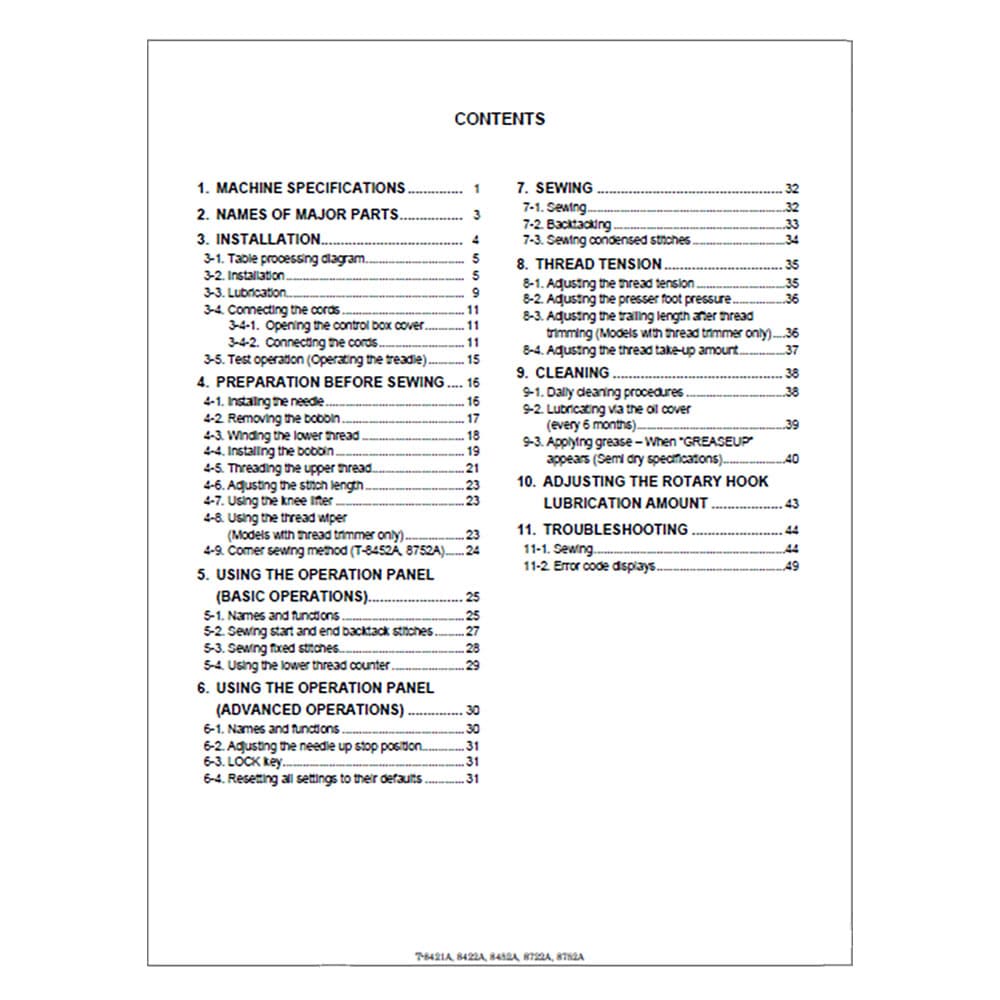 Brother T-8752A Instruction Manual image # 117686
