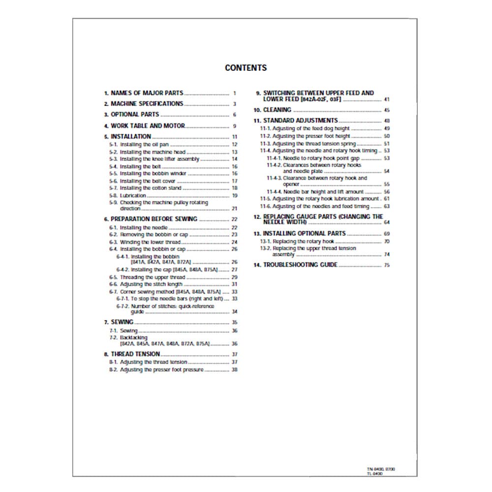Brother TL-847A Instruction Manual image # 117689