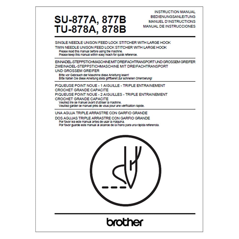 Brother TU-878A Instruction Manual image # 117743