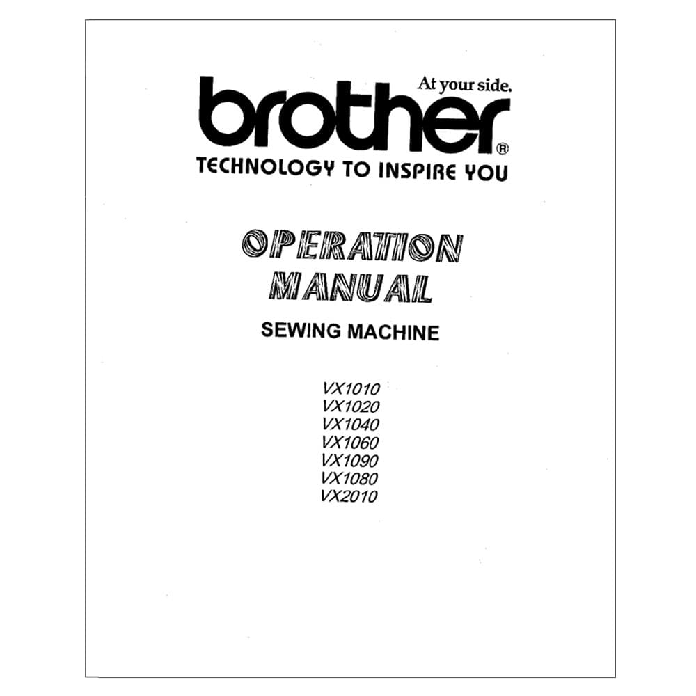 Brother VX-1020 Instruction Manual image # 117774