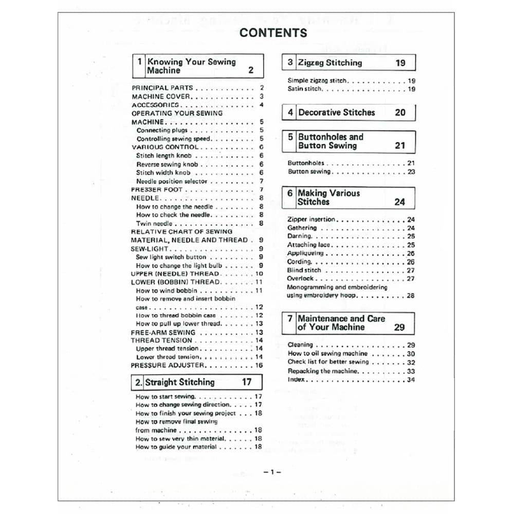 Brother VX-800 Instruction Manual image # 117808