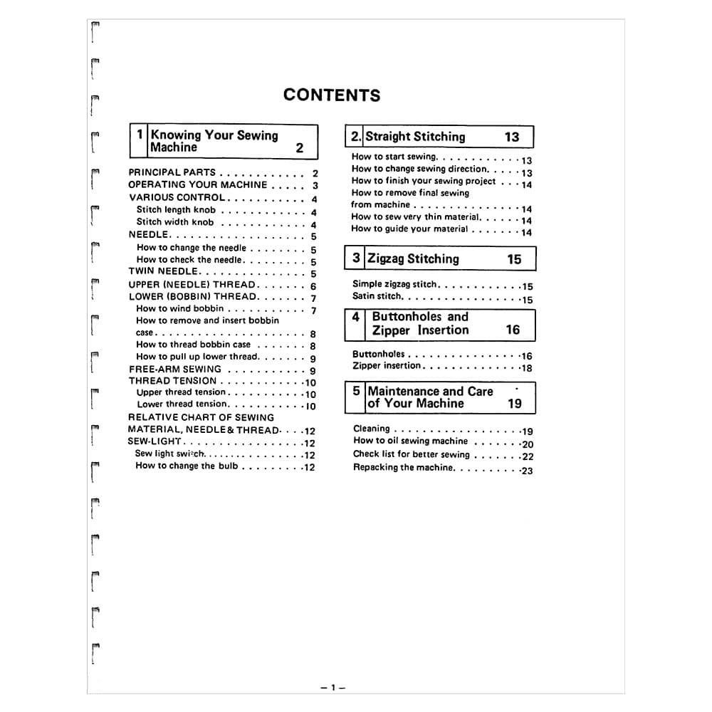 Brother VX-808 Instruction Manual image # 117810