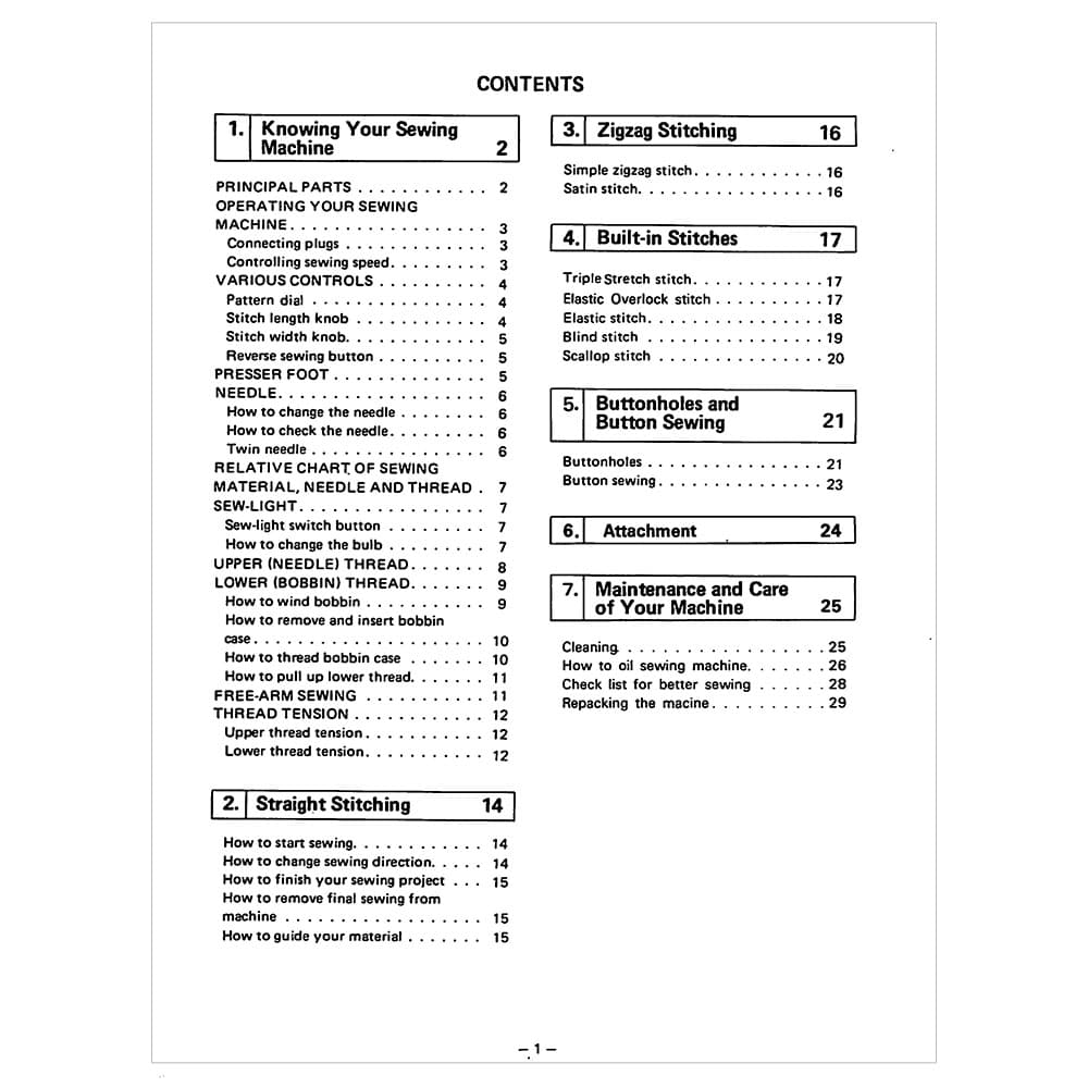 Brother VX-847 Instruction Manual image # 117811