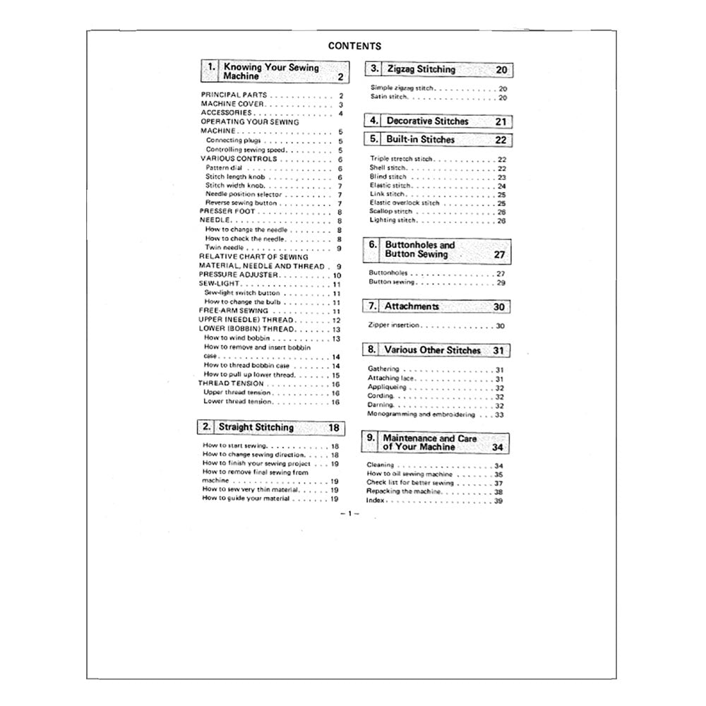 Brother VX-880 Instruction Manual image # 117815