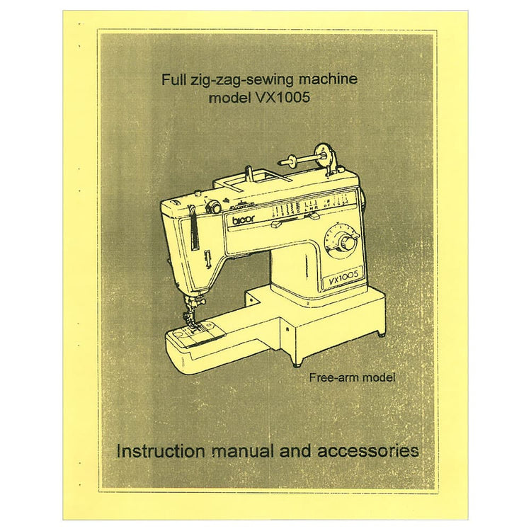 Brother Bicor VX1005 Zig Zag Instruction Manual image # 117827