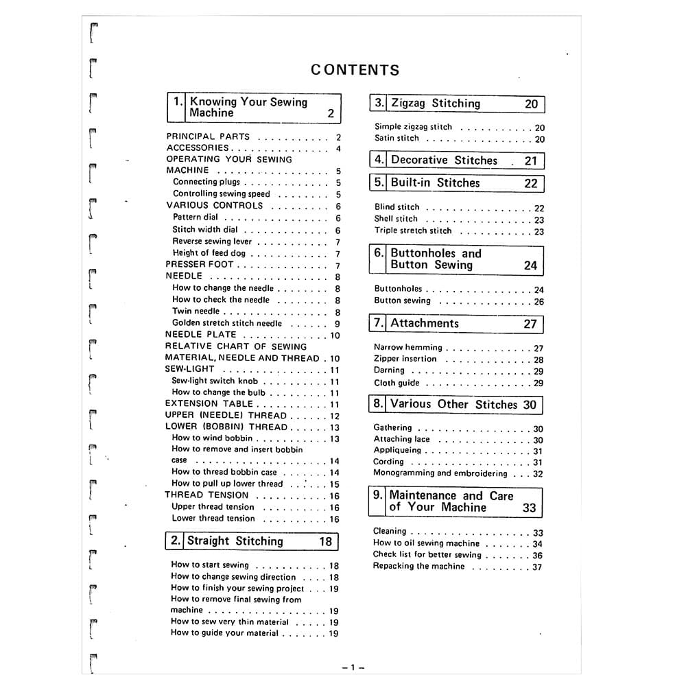 Brother VX-520 Instruction Manual image # 116399