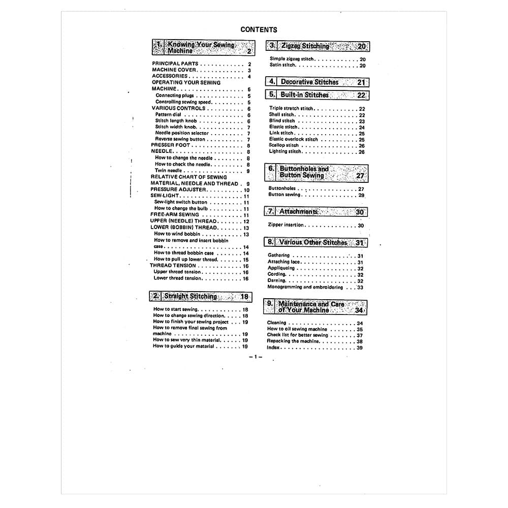 Brother VX-757 Instruction Manual image # 116403