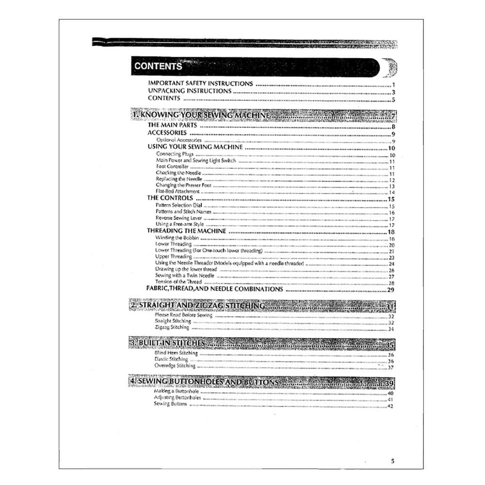 Brother XL-2122 Instruction Manual image # 117839