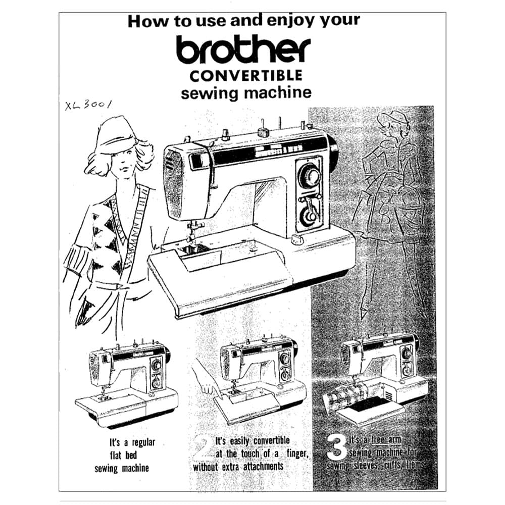 Brother Convertible XL-3001 Instruction Manual image # 117844