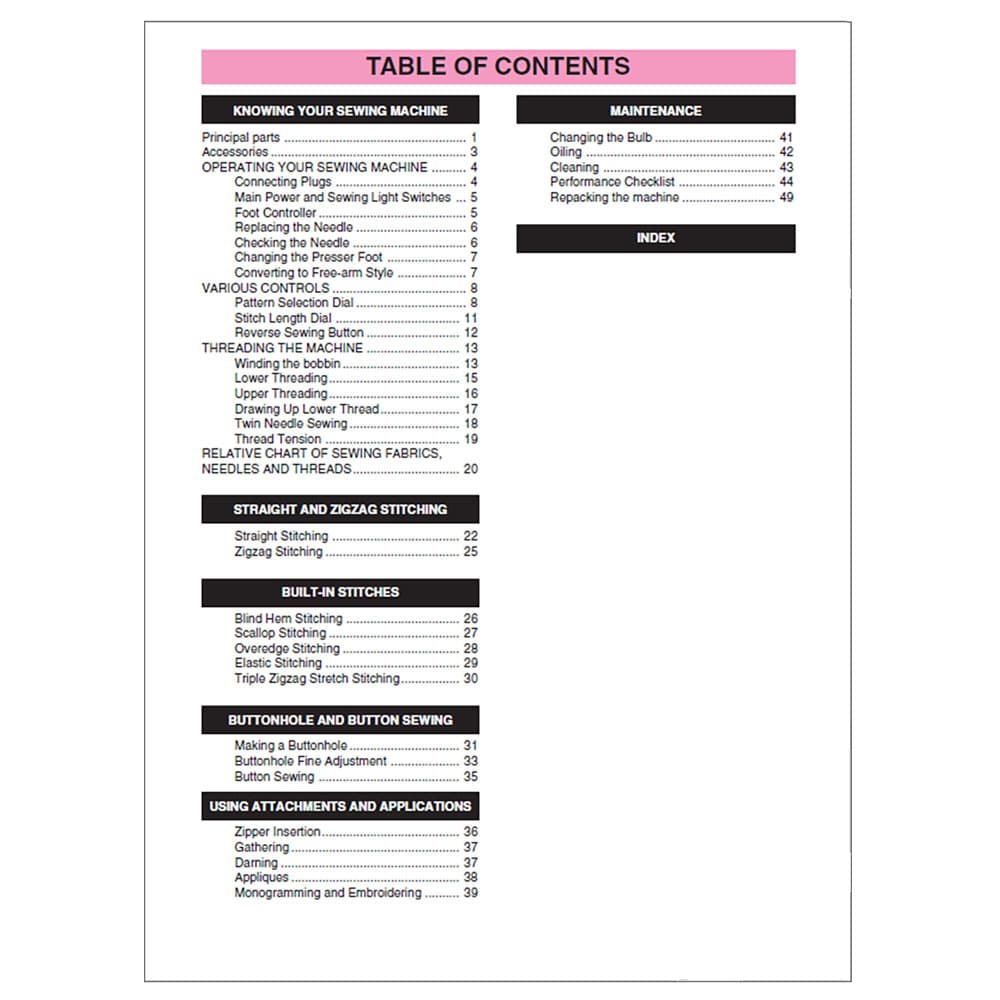 Brother XL-3010 Instruction Manual image # 117906