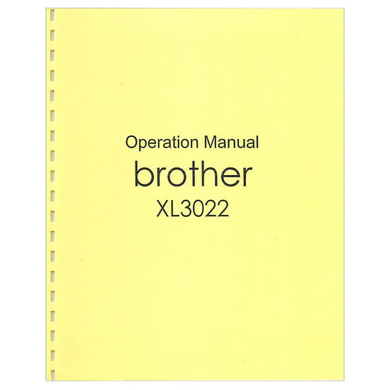 Brother XL3022 Instruction Manual