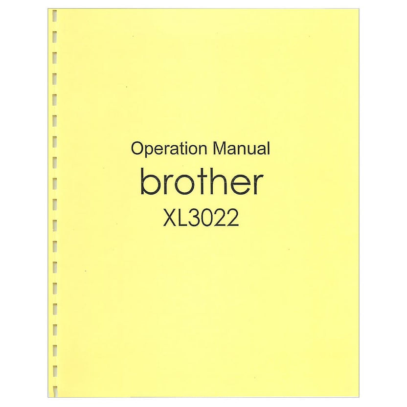 Brother XL3022 Instruction Manual