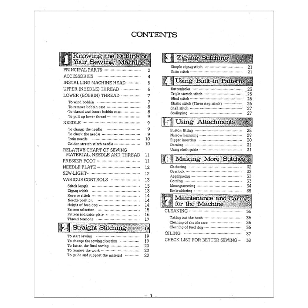 Brother XL-606 Instruction Manual image # 117855