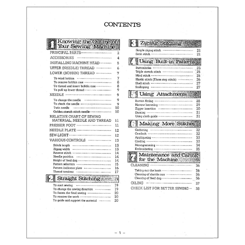 Brother XL-607 Instruction Manual image # 117858