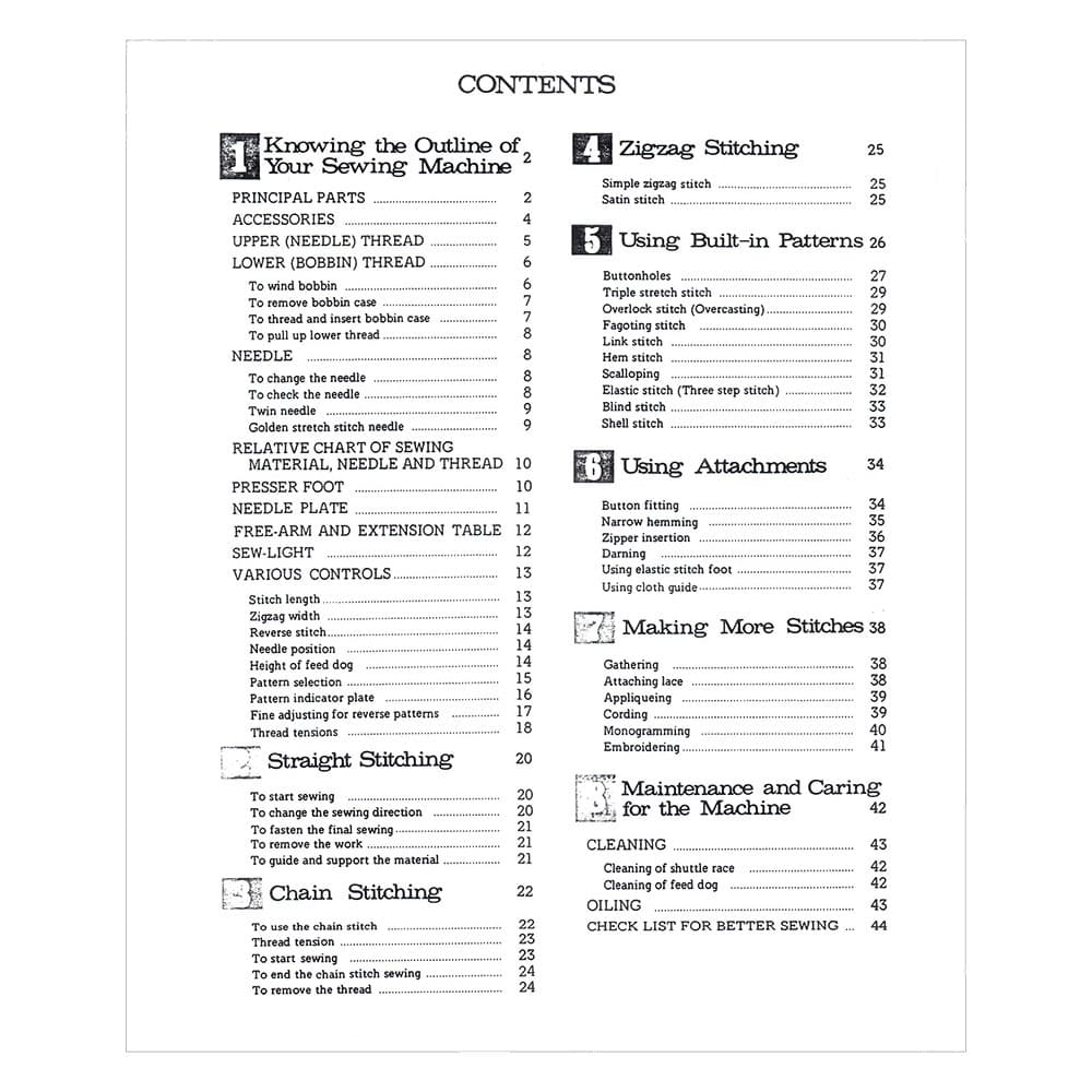 Instruction Manual, Brother XL703 image # 115259