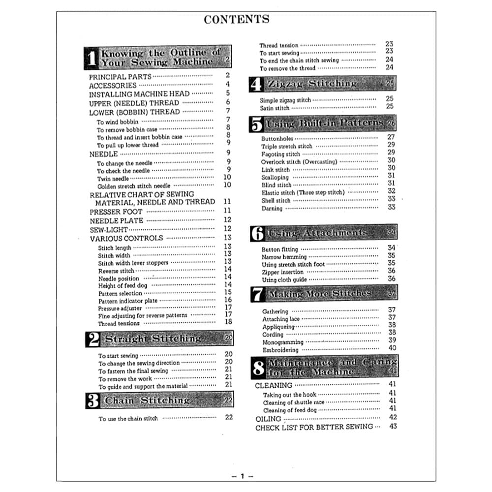 Brother XL-706 Instruction Manual image # 117860