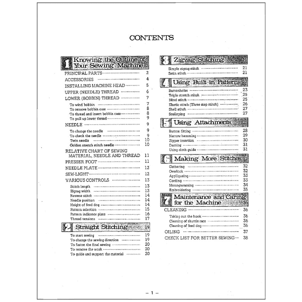 Brother XL711S Instruction Manual image # 115429